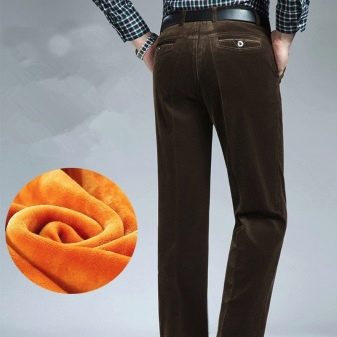 Модные брюки из вельвета мужские